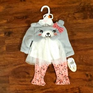 2-Piece Plush Teddy Bear Outfit 0/3M